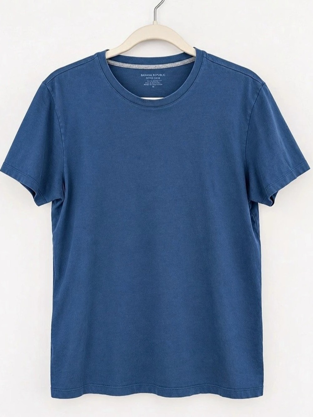 Banana Republic Men’s Large Blue Fitted Crew Neck T-Shirt 100% Cotton